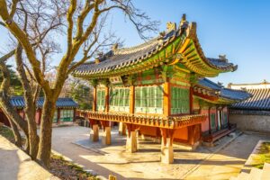 Beautiful architecture building Changdeokgung palace in Seoul ci